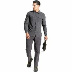 Craghoppers NosiLife Convertible II Trousers Men black pepper -Casual Pants and Jeans Shop craghoppers nosilife convertible ii trousers men black pepper 5