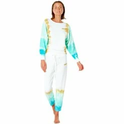 Rip Curl Sun Drenched Track Pants Women turquoise -Casual Pants and Jeans Shop rip curl sun drenched track pants women turquoise 3