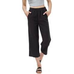 Tentree Linen Billow Pants Women meteorite black