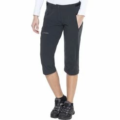 VAUDE Farley II Stretch T-Zip Capri Women black 2 VAUDE Farley II Stretch T-Zip Capri Women black -Casual Pants and Jeans Shop vaude farley ii stretch t zip capri women black 3 1